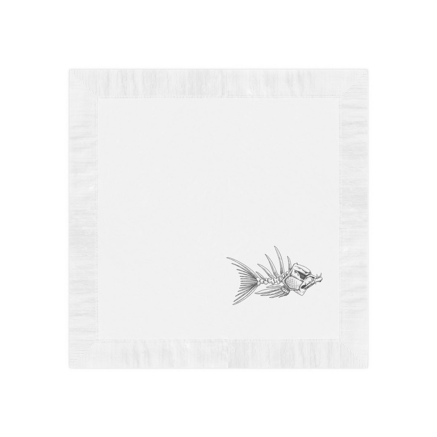 Unique Artistic Fish Skeleton Napkins - Perfect for Parties and Ocean Lovers