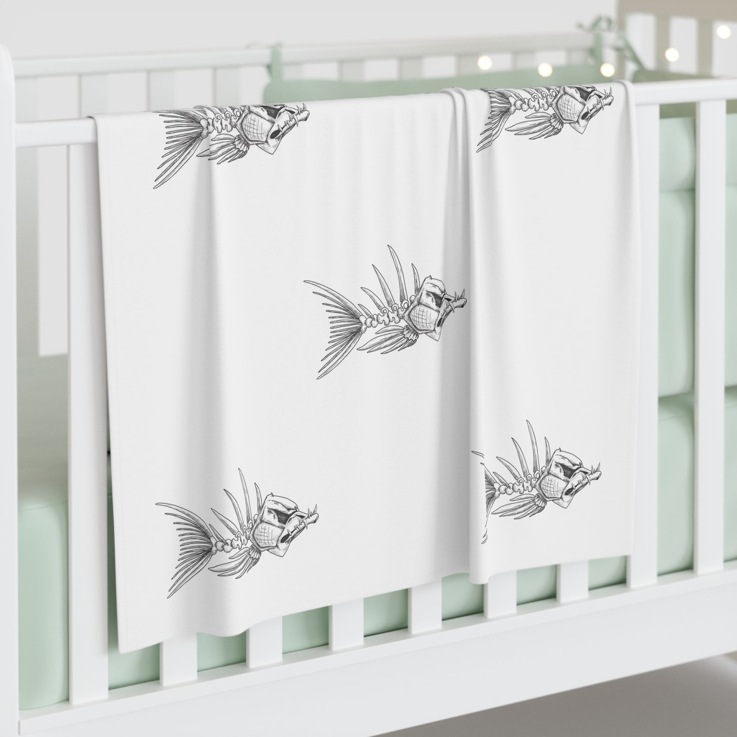 Unique Baby Swaddle Blanket with Fish Design - Soft & Cozy for Newborns, Perfect Baby Shower Gift