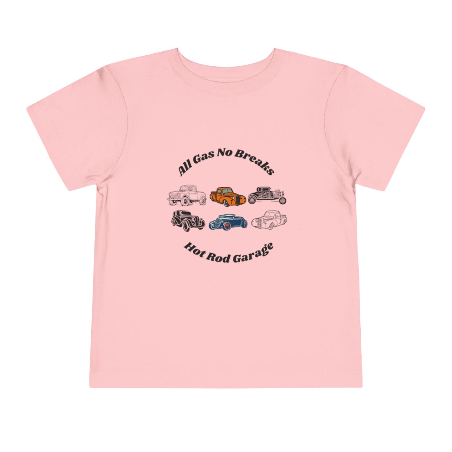 All Gas No Breaks Hot Rod Garage Toddler Tee