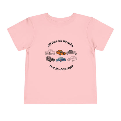 All Gas No Breaks Hot Rod Garage Toddler Tee