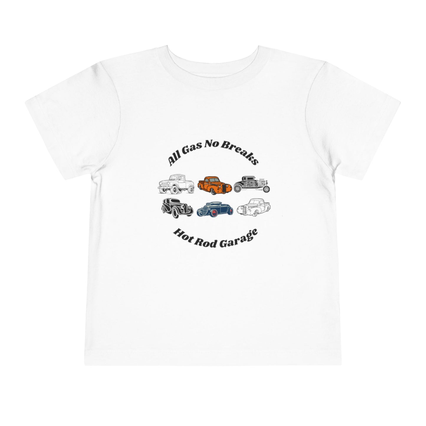 All Gas No Breaks Hot Rod Garage Toddler Tee