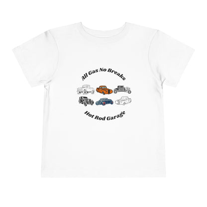 All Gas No Breaks Hot Rod Garage Toddler Tee