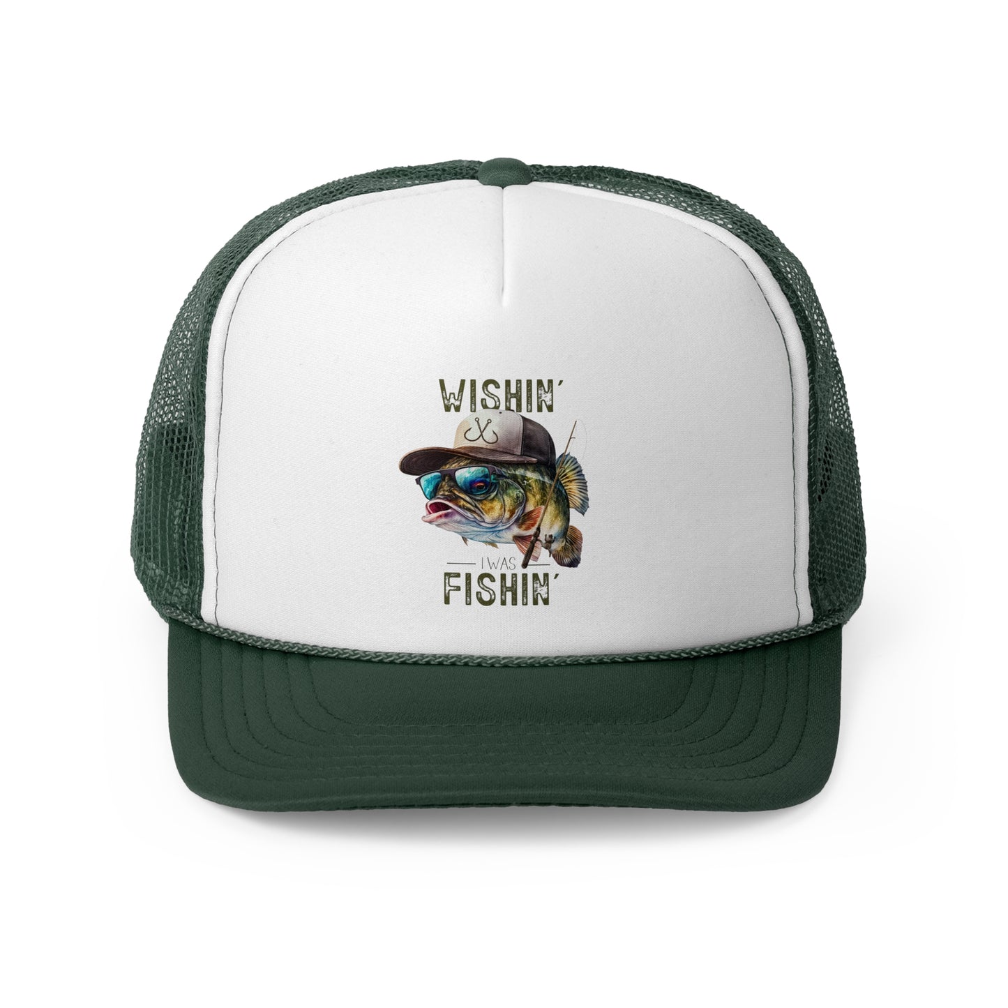 Wishin' I Was Fishin' Trucker Cap - Perfect for Fishing Enthusiasts