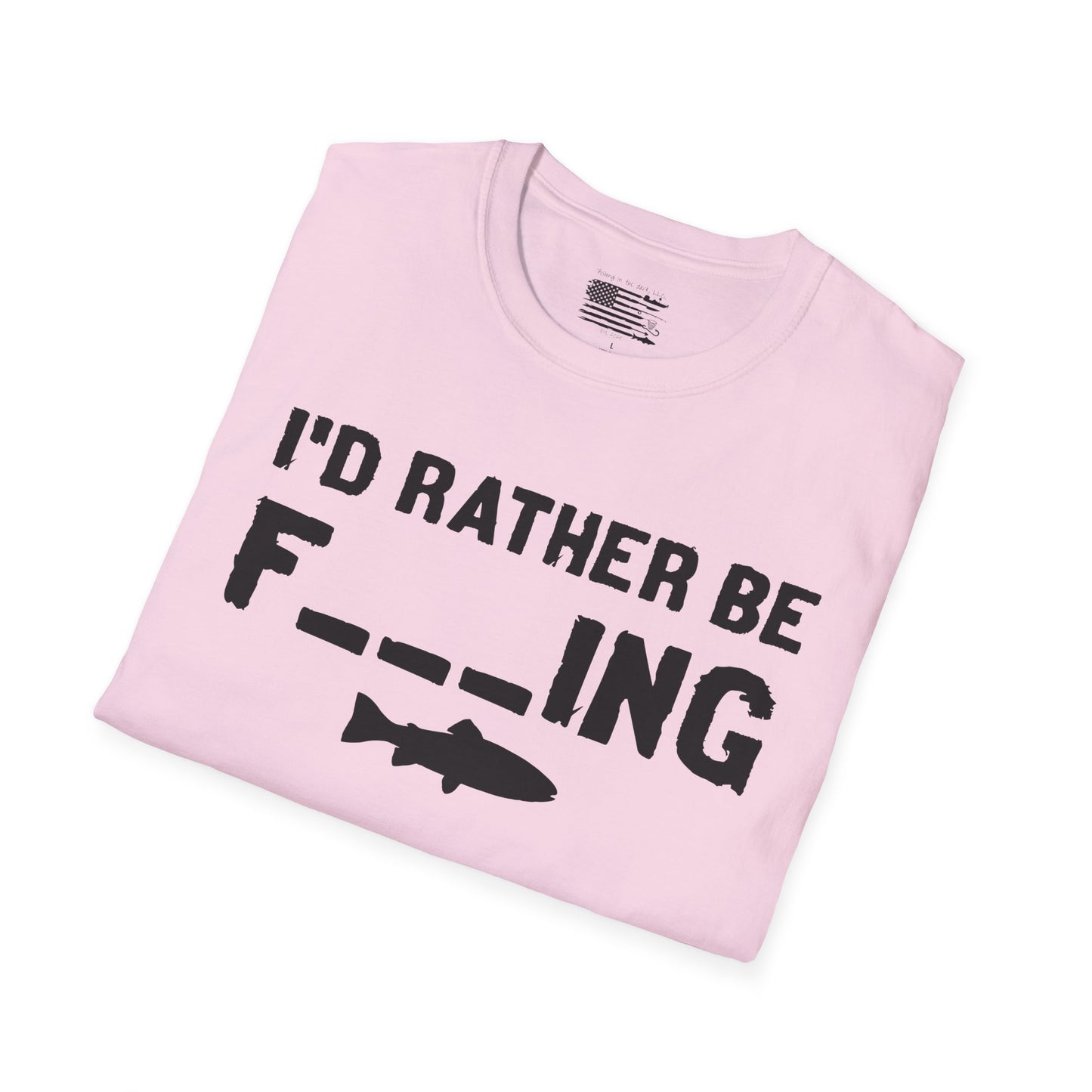 I'd Rather Be Fishing Unisex Softstyle T-Shirt - Perfect for Fishing Enthusiasts