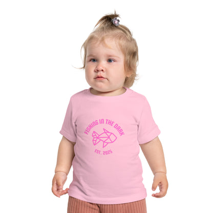 Fishing in the Dark Baby T-Shirt - Cute Short Sleeve Tee for Fishing Lovers