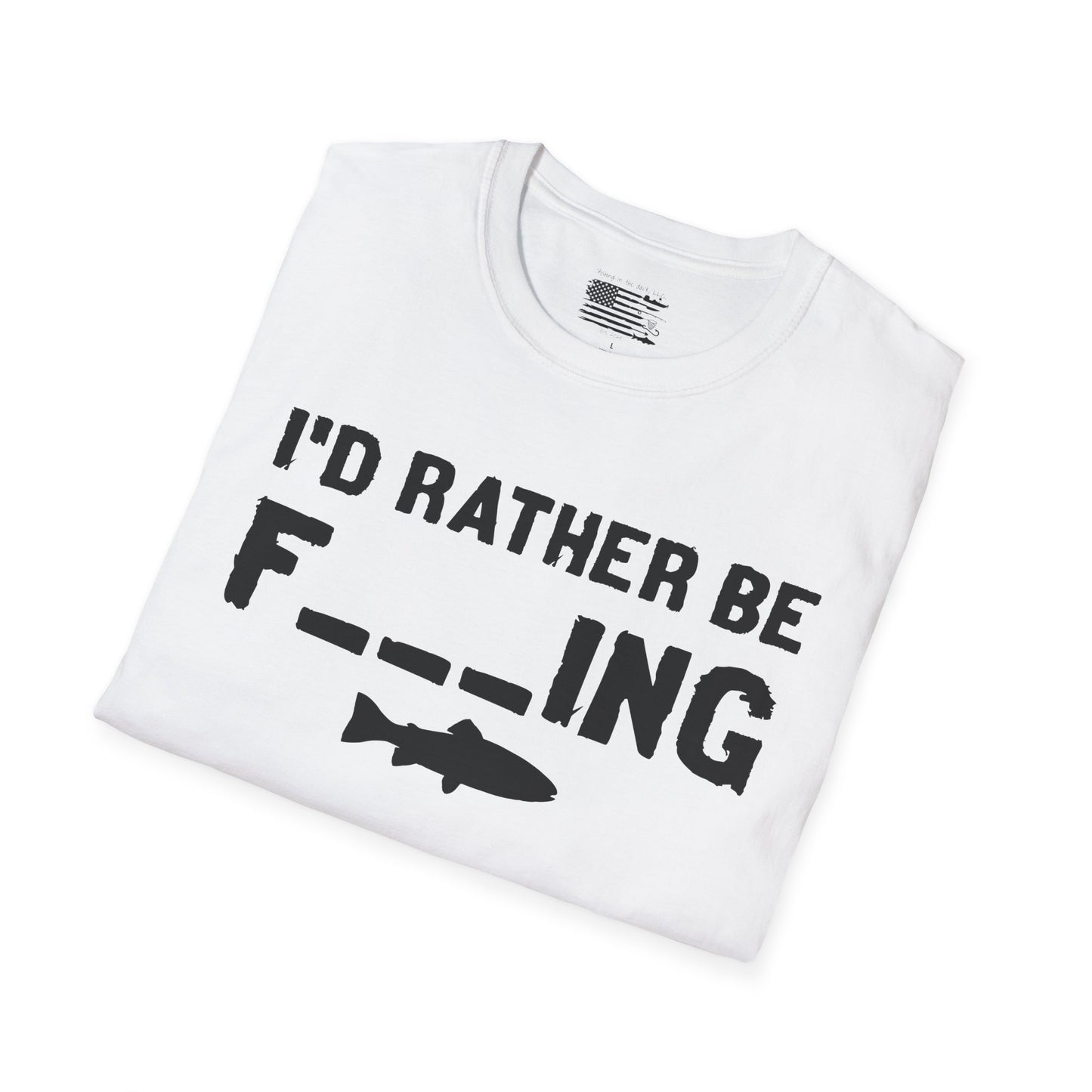 I'd Rather Be Fishing Unisex Softstyle T-Shirt - Perfect for Fishing Enthusiasts