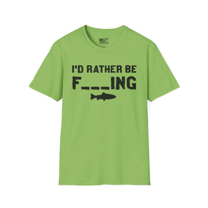 I'd Rather Be Fishing Unisex Softstyle T-Shirt - Perfect for Fishing Enthusiasts