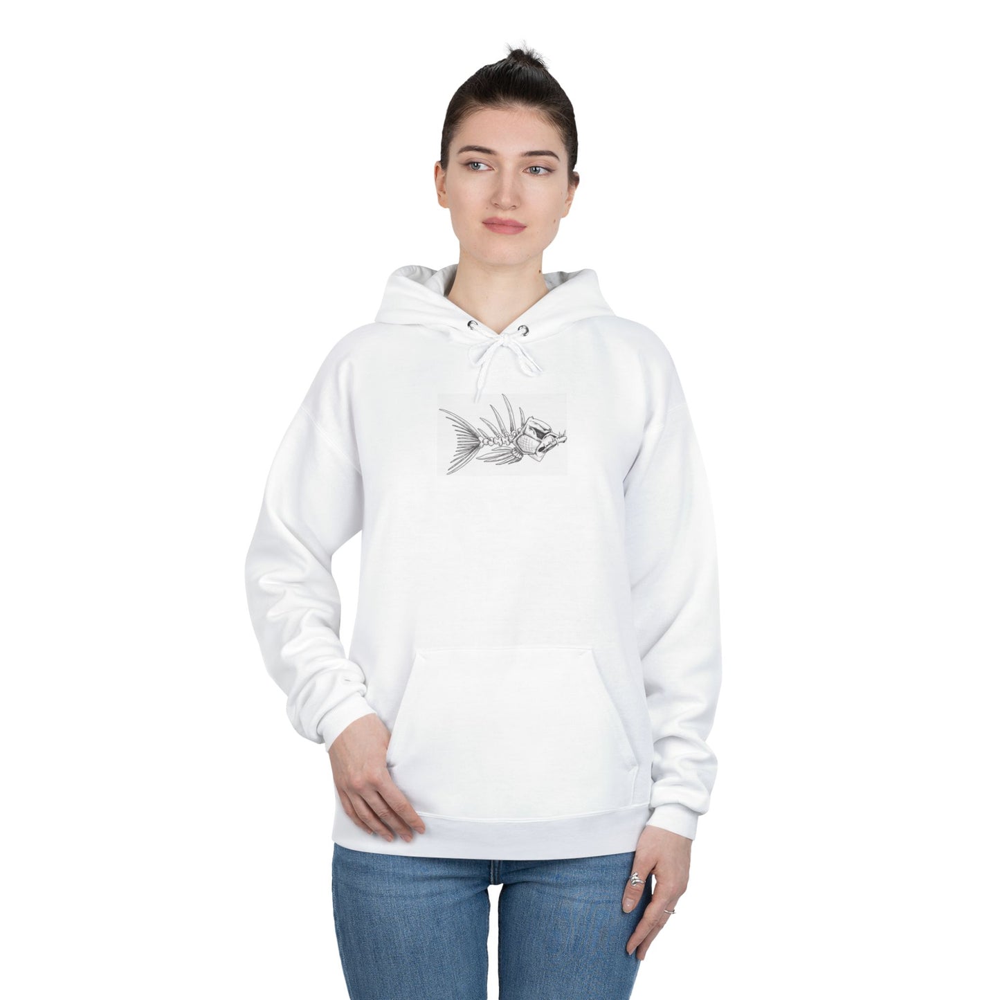 Eco-Friendly Fishing Hoodie - 'Fishing in the Dark' Design