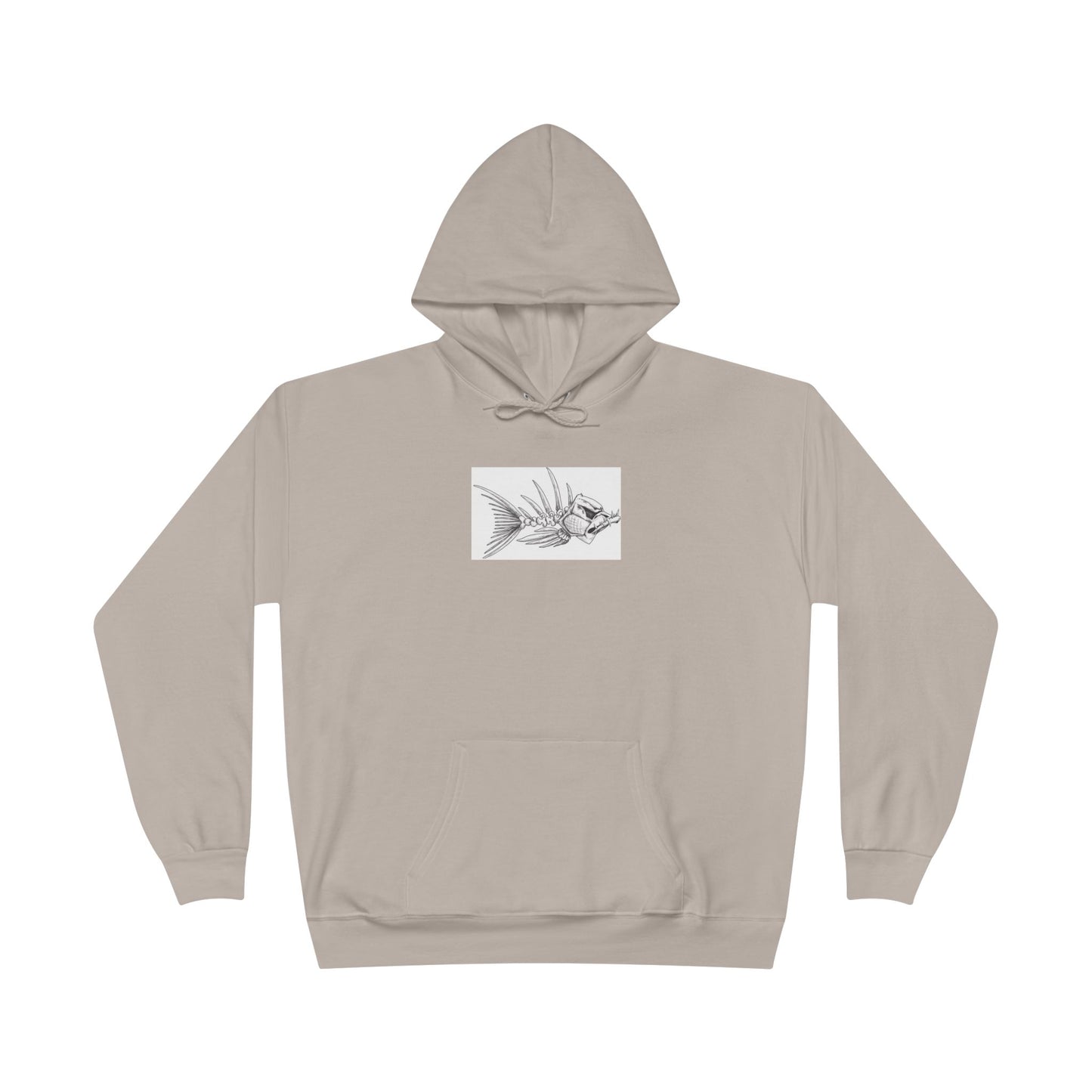 Eco-Friendly Fishing Hoodie - 'Fishing in the Dark' Design