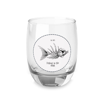 Fishing in the Dark Whiskey Glass - Unique Gift for Fishing Enthusiasts