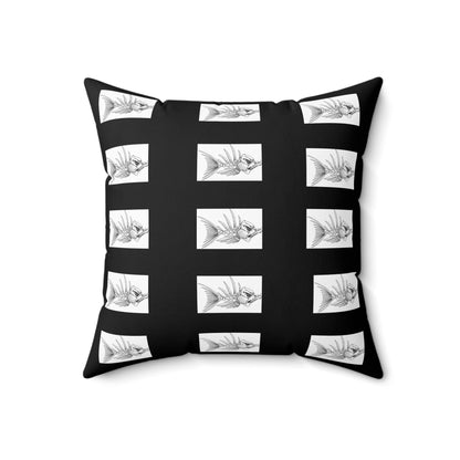 Stylish Fish Design Square Pillow - Modern Home Decor