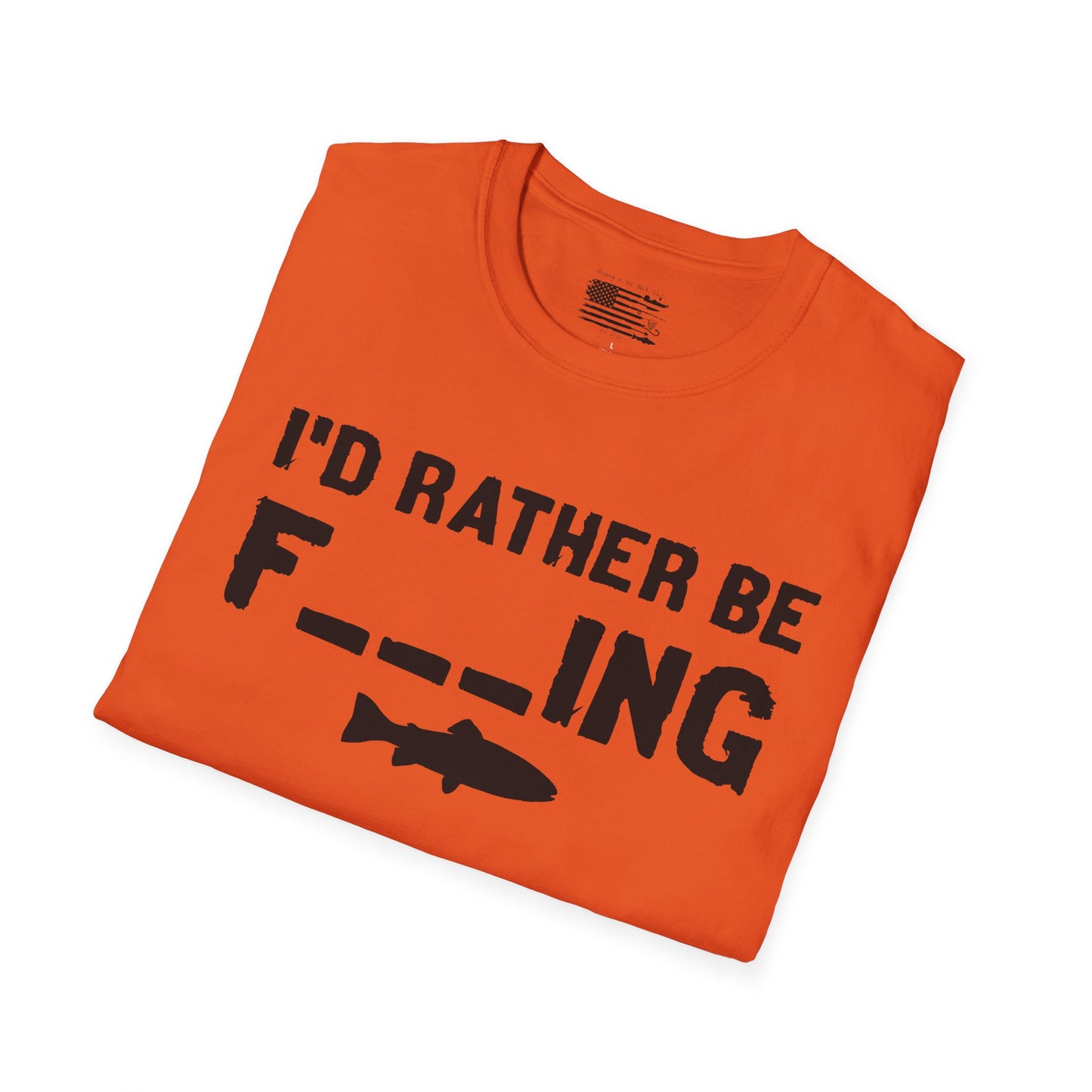 I'd Rather Be Fishing Unisex Softstyle T-Shirt - Perfect for Fishing Enthusiasts