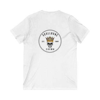 Skullbone Crown V-Neck Tee for Casual Style