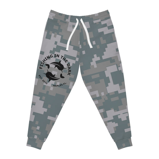 Fishing in the Dark Athletic Joggers - Comfortable Camo Design for Outdoor Enthusiasts