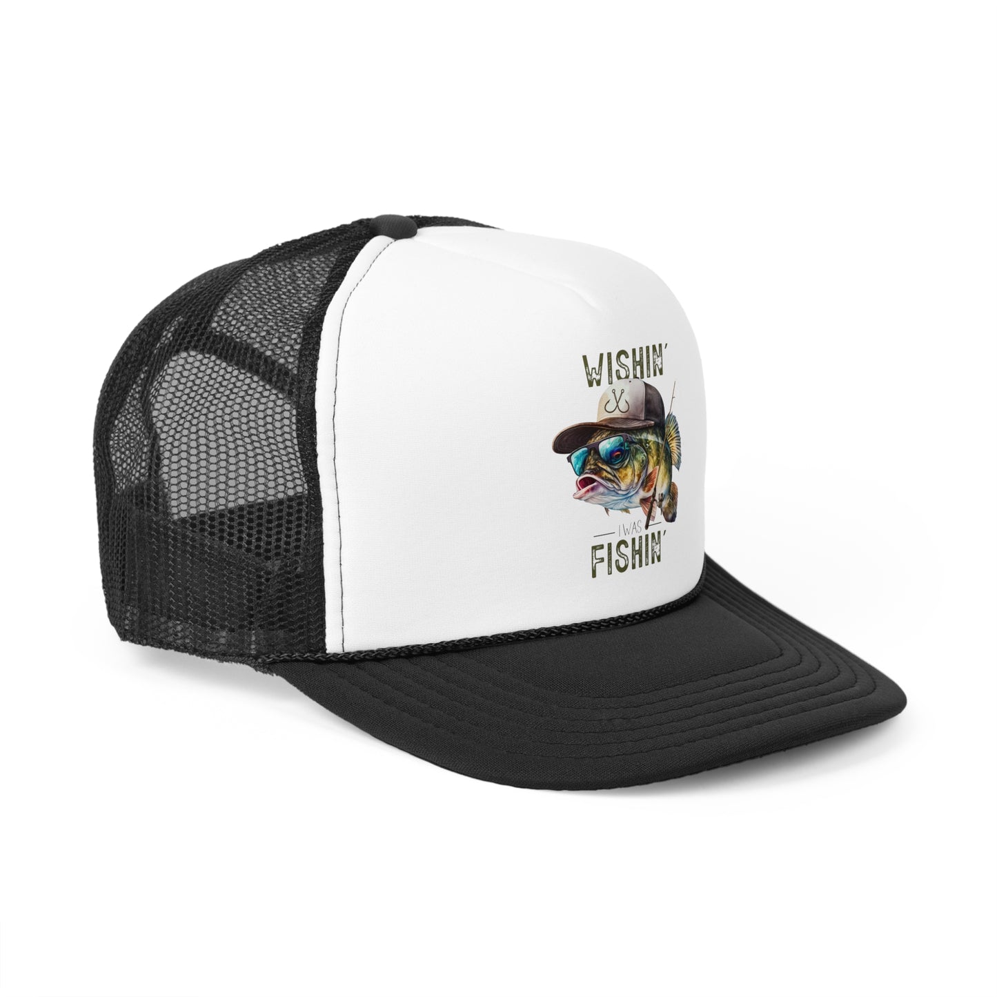 Wishin' I Was Fishin' Trucker Cap - Perfect for Fishing Enthusiasts