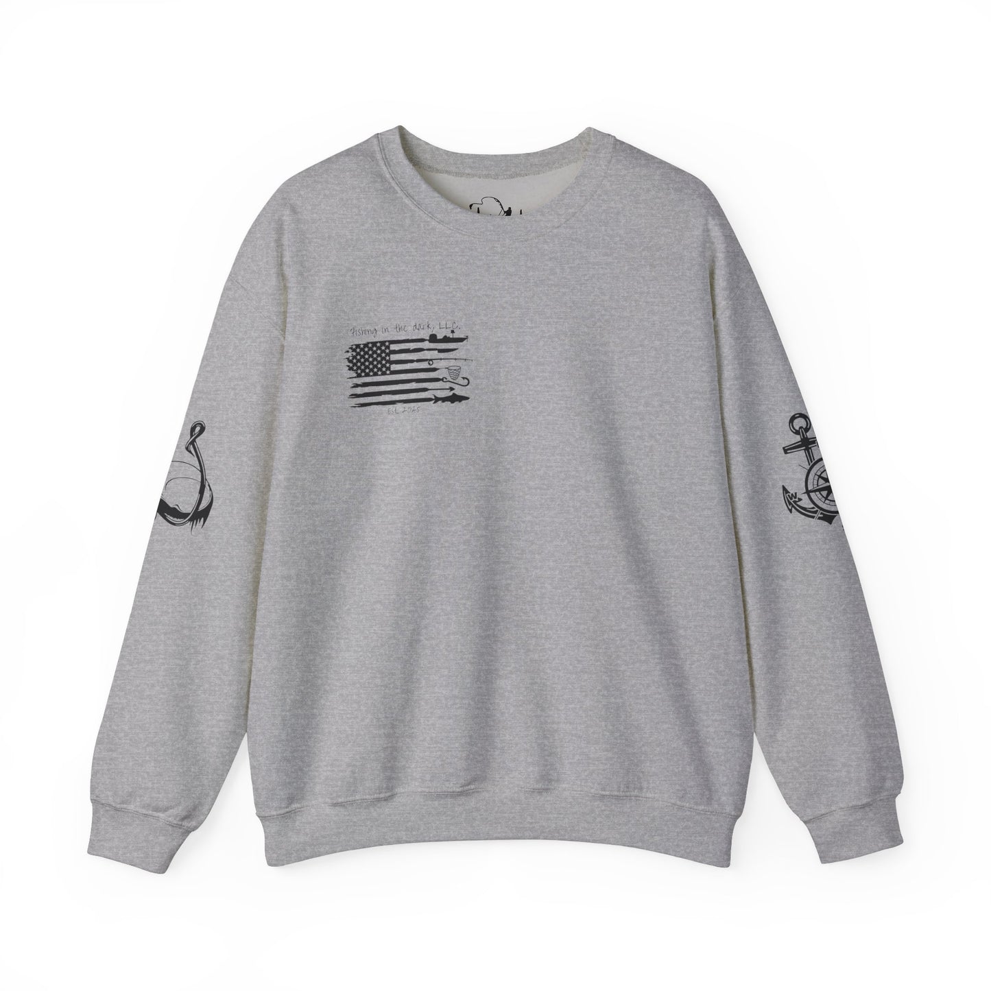 Nautical-Inspired Unisex Crewneck Sweatshirt - 'Smooth Waters Never Made Skilled Sailors'