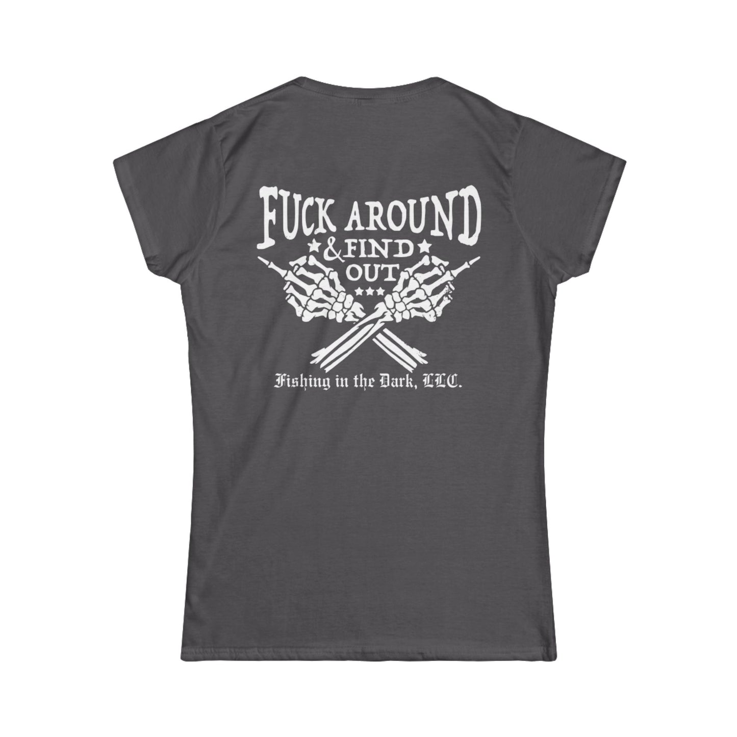 Women's Graphic Tee - 'Fuck Around & Find Out' with American Flag Design - Perfect for Outdoor Enthusiasts