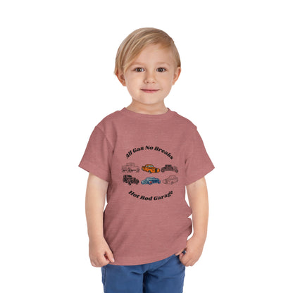 All Gas No Breaks Hot Rod Garage Toddler Tee