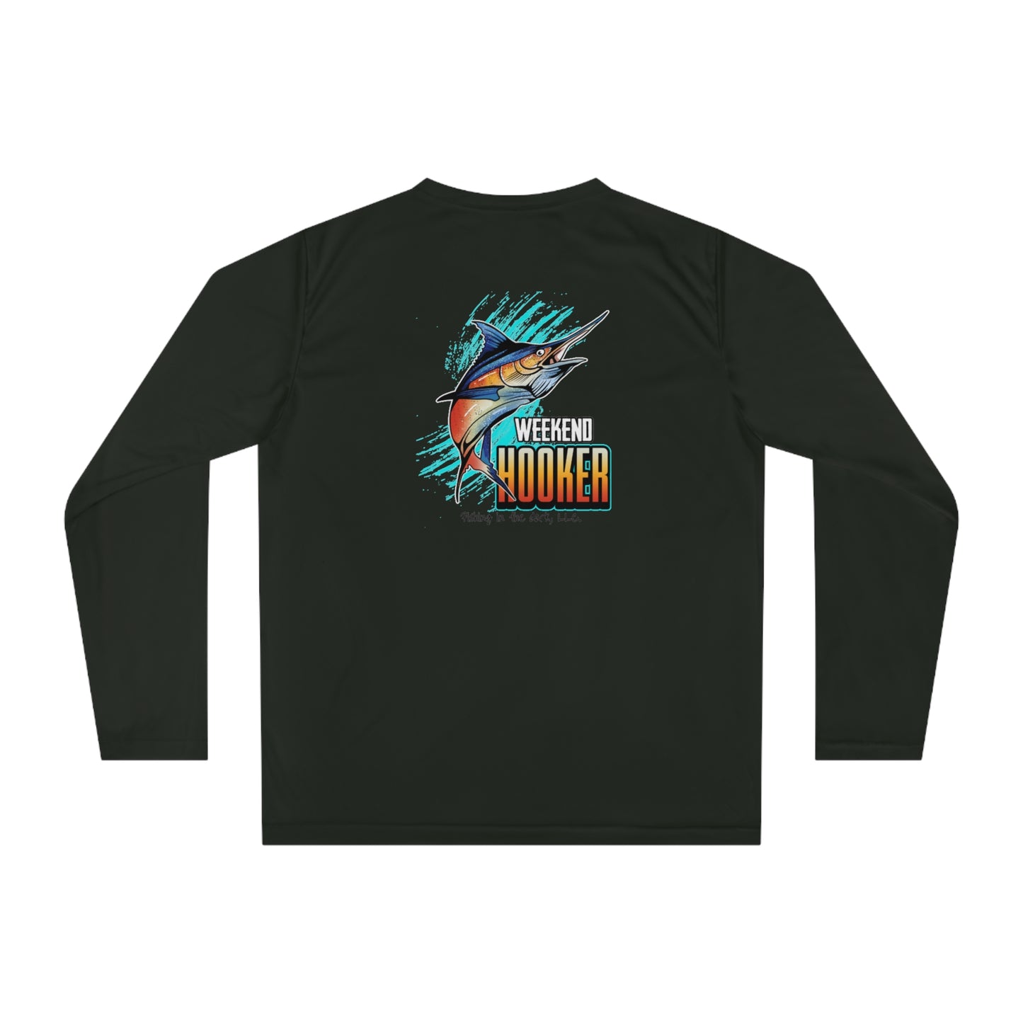 Weekend Hooker Unisex Performance Long Sleeve Shirt - Fishing Apparel with American Flag Design