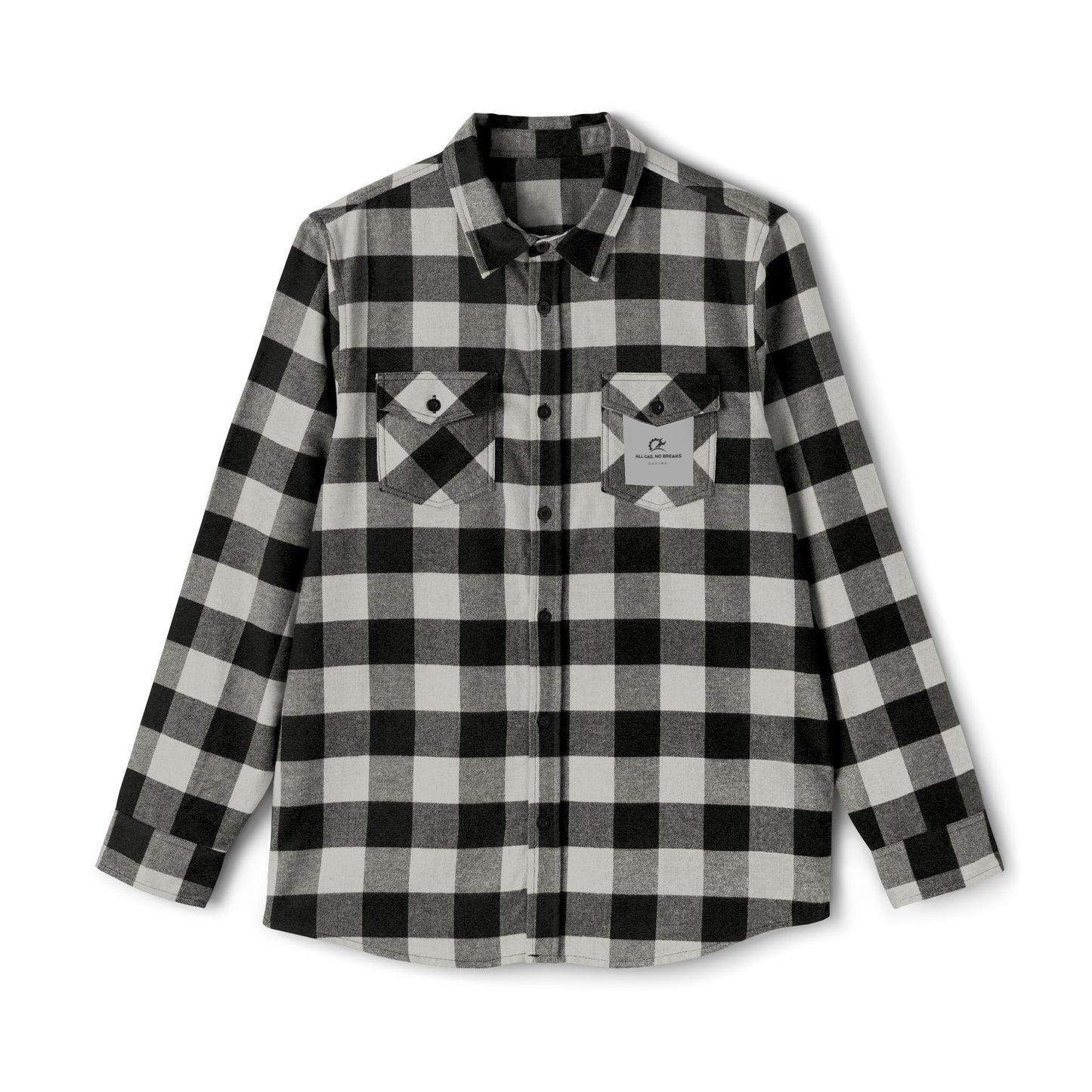 Unisex Flannel Shirt with Racing Design - All Gas No Breaks