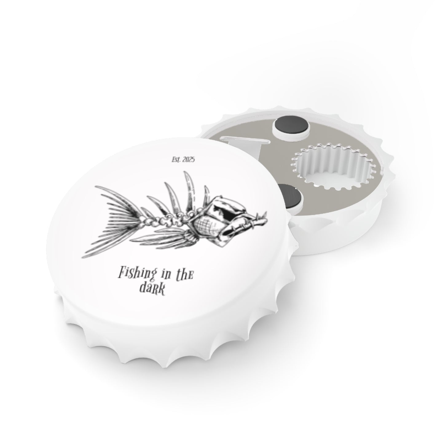 Fishing-Inspired Bottle Opener - "Fishing in the Dark" with Established 2025