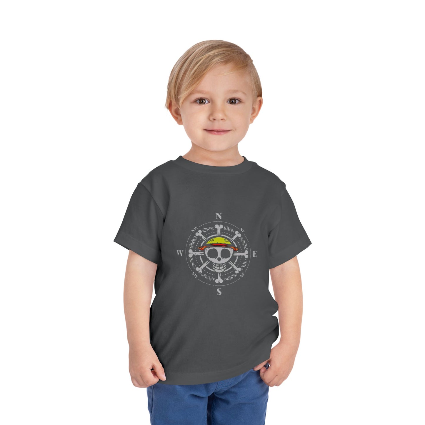 Toddler Fishing Buddy Tee - Cute Skull Design