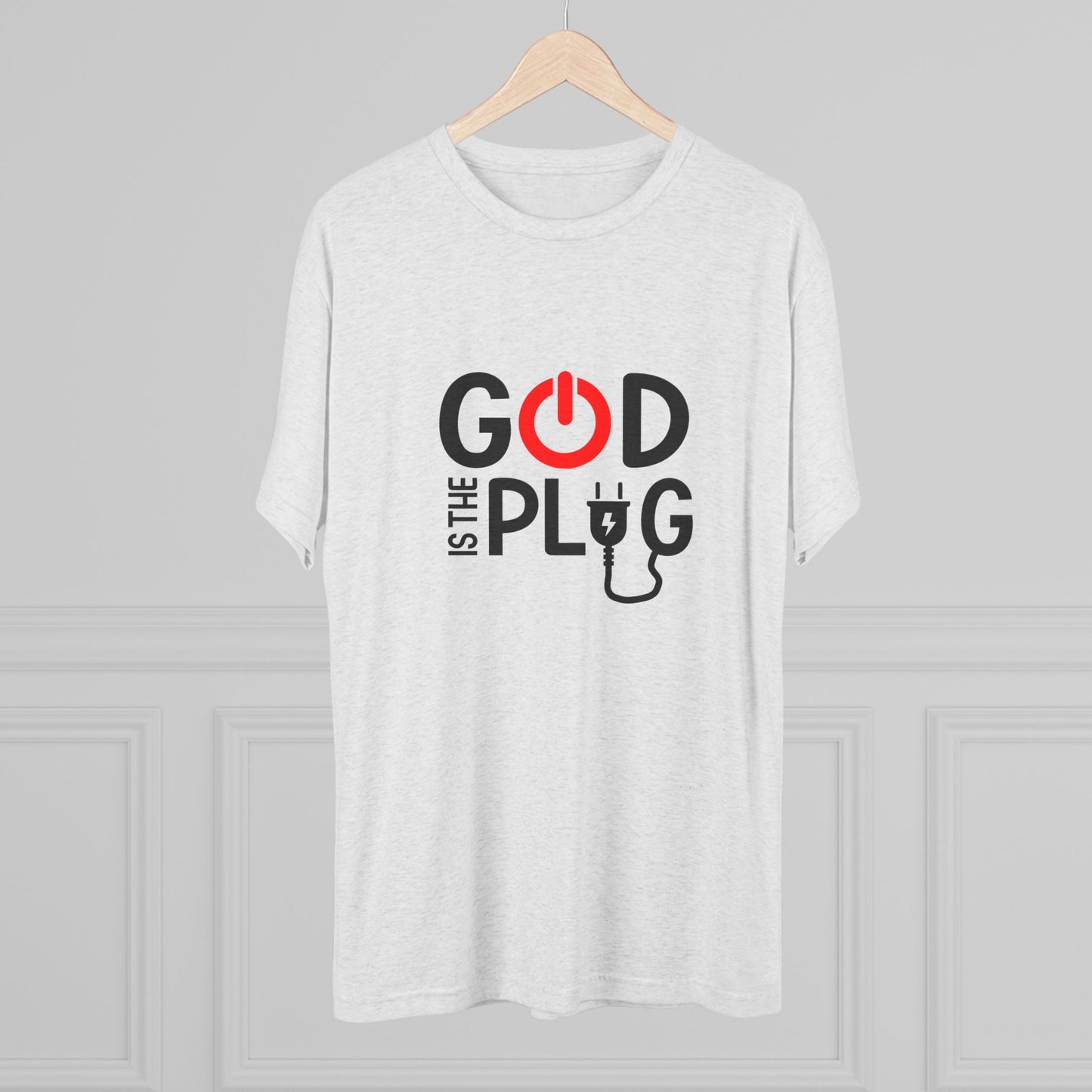 God is the Plug Unisex Tri-Blend Crew Tee - Inspirational Faith Shirt