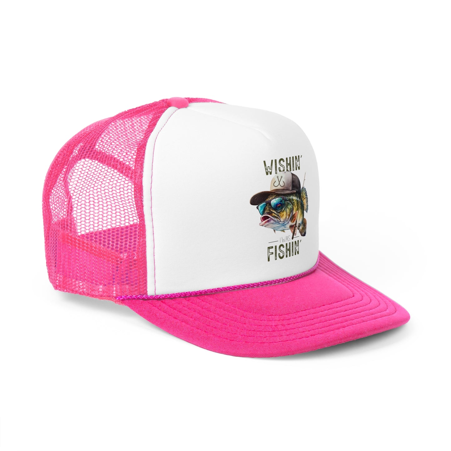 Wishin' I Was Fishin' Trucker Cap - Perfect for Fishing Enthusiasts