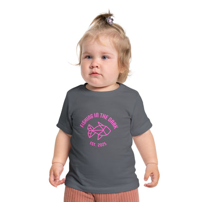 Fishing in the Dark Baby T-Shirt - Cute Short Sleeve Tee for Fishing Lovers