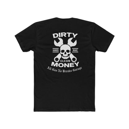 Unisex Cotton Crew Tee - 'Dirty Hands Make Clean Money' Graphic Shirt for Mechanics and Gearheads