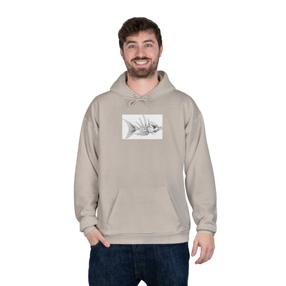 Eco-Friendly Fishing Hoodie - 'Fishing in the Dark' Design