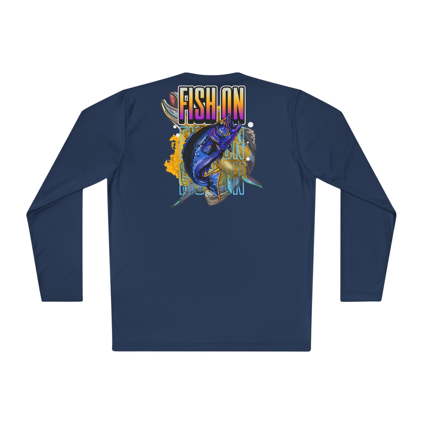 Unisex Lightweight  Fishing in the Dark Long Sleeve Tee - 'Fish On' Graphic T-Shirt for Fishing Enthusiasts