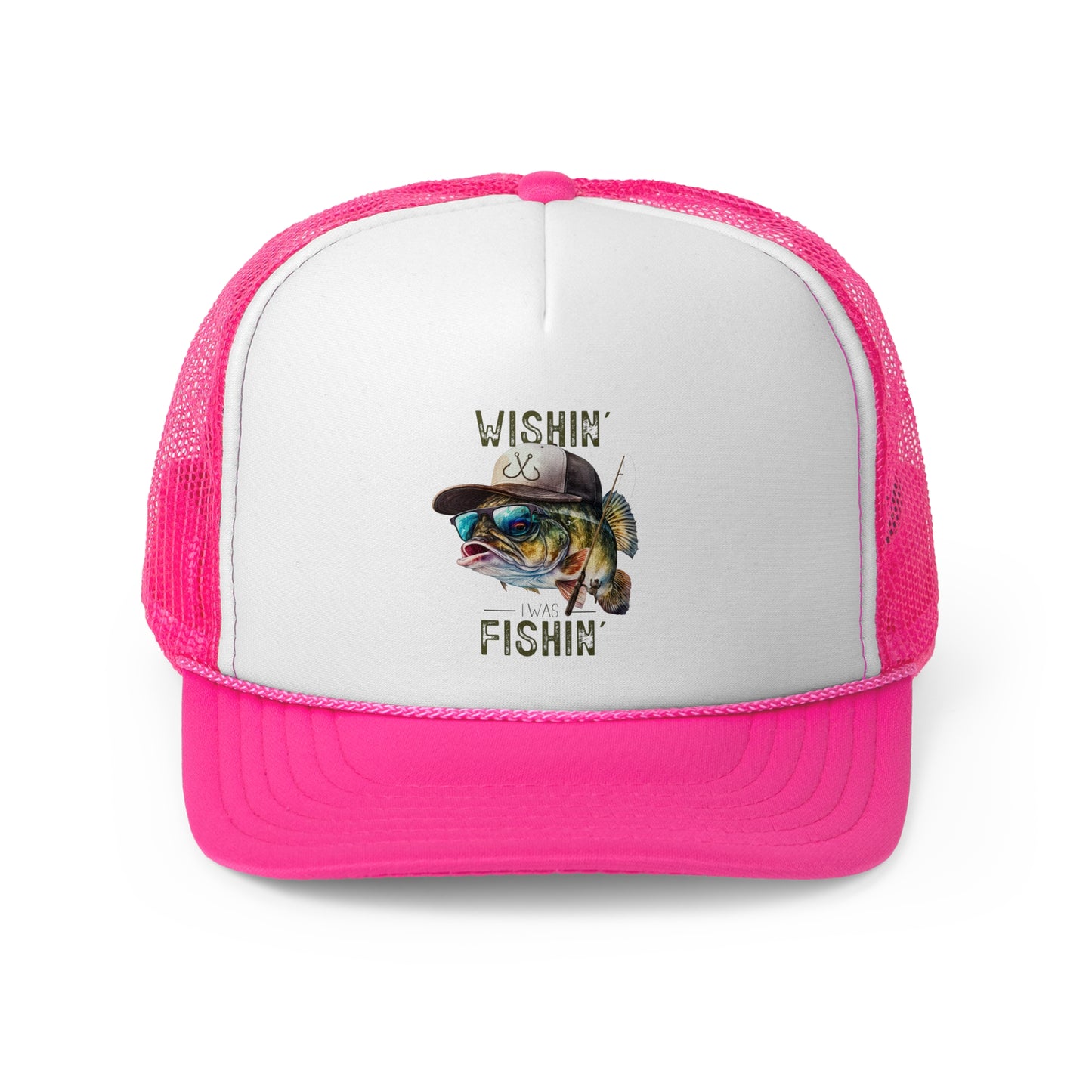 Wishin' I Was Fishin' Trucker Cap - Perfect for Fishing Enthusiasts