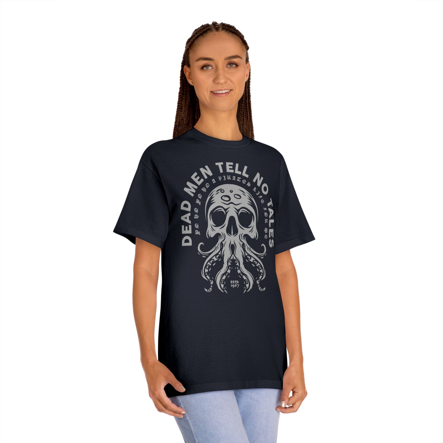 Unisex Classic Tee - "Dead Men Tell No Tales" Pirate Graphic Shirt