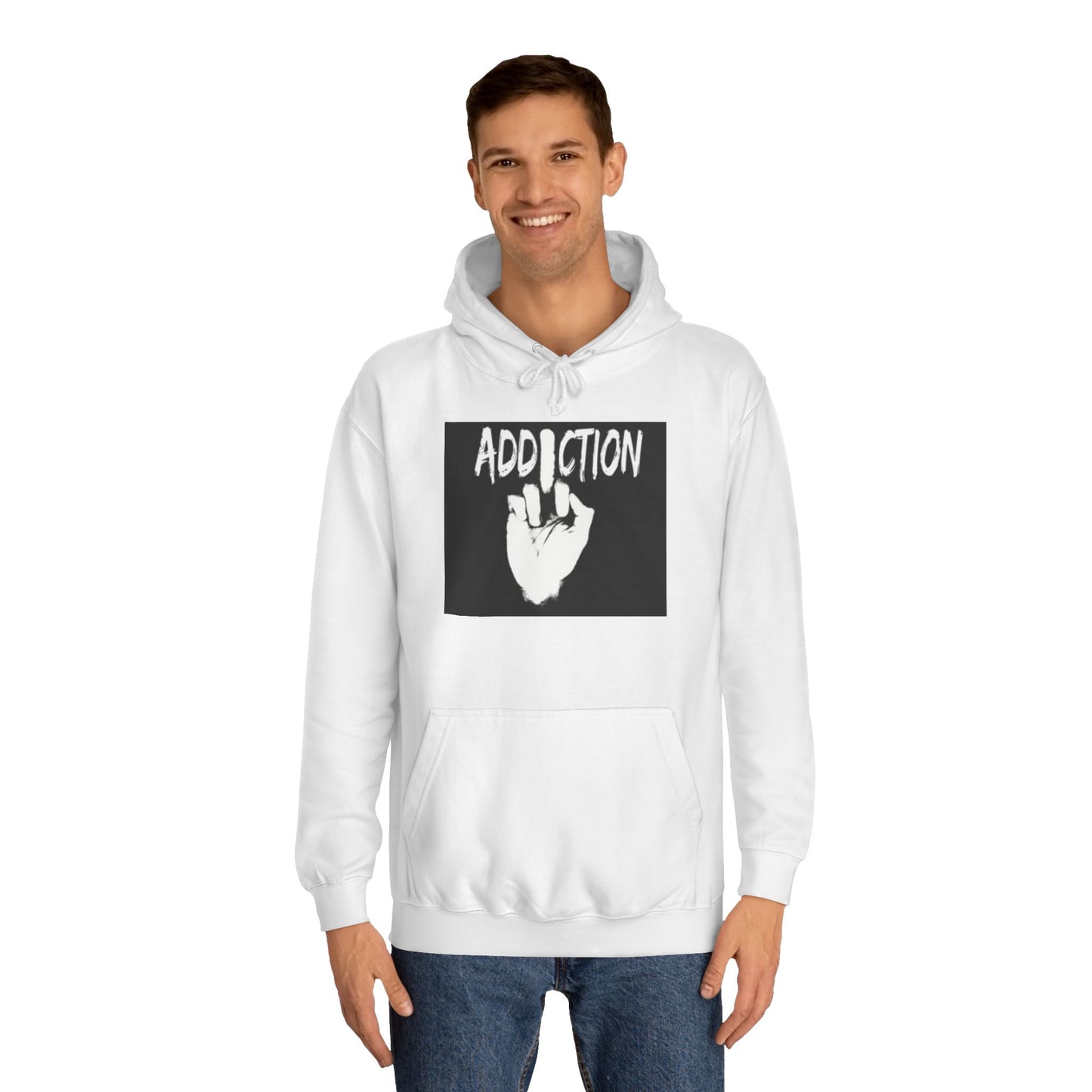 Unisex Addiction College Hoodie - Casual Comfort for Students