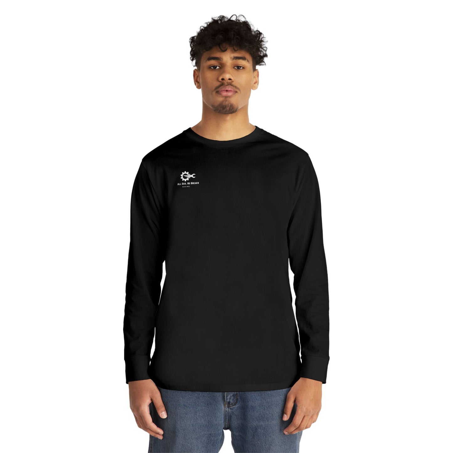 Rebellious Long Sleeve Crewneck Tee - Perfect for Garage Enthusiasts