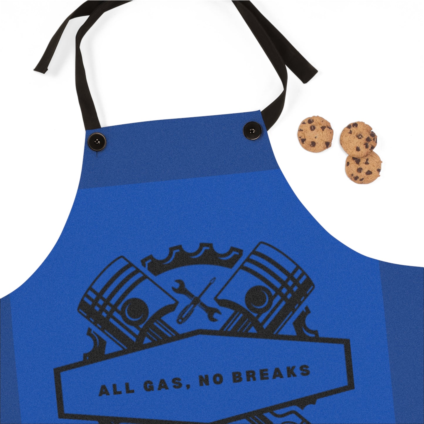 Racing Enthusiast Apron - "All Gas, No Breaks" Design for Diesel Lovers and Home Chefs