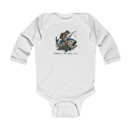 Reel Adventure Infant Long Sleeve Bodysuit - Cute Fishing Theme for Little Anglers