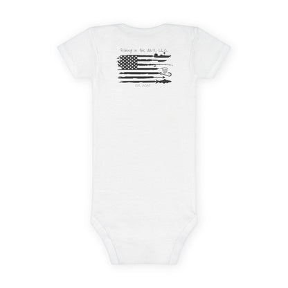 Fishing Baby Onesie® - 'Wishin' & Fishin' Design, Perfect for Outdoor Enthusiasts