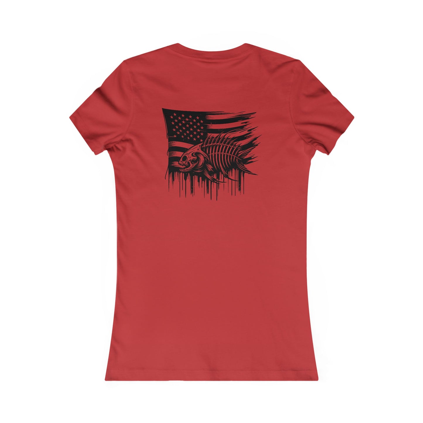 Patriotic Women's Graphic Tee - Distressed American Flag Design