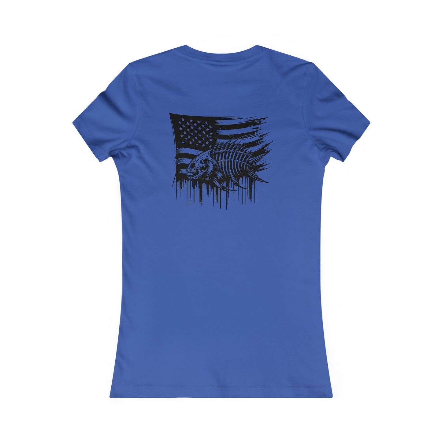 Patriotic Women's Graphic Tee - Distressed American Flag Design