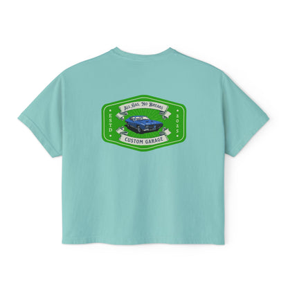 Women's Boxy Tee - Custom Garage Design for Car Lovers