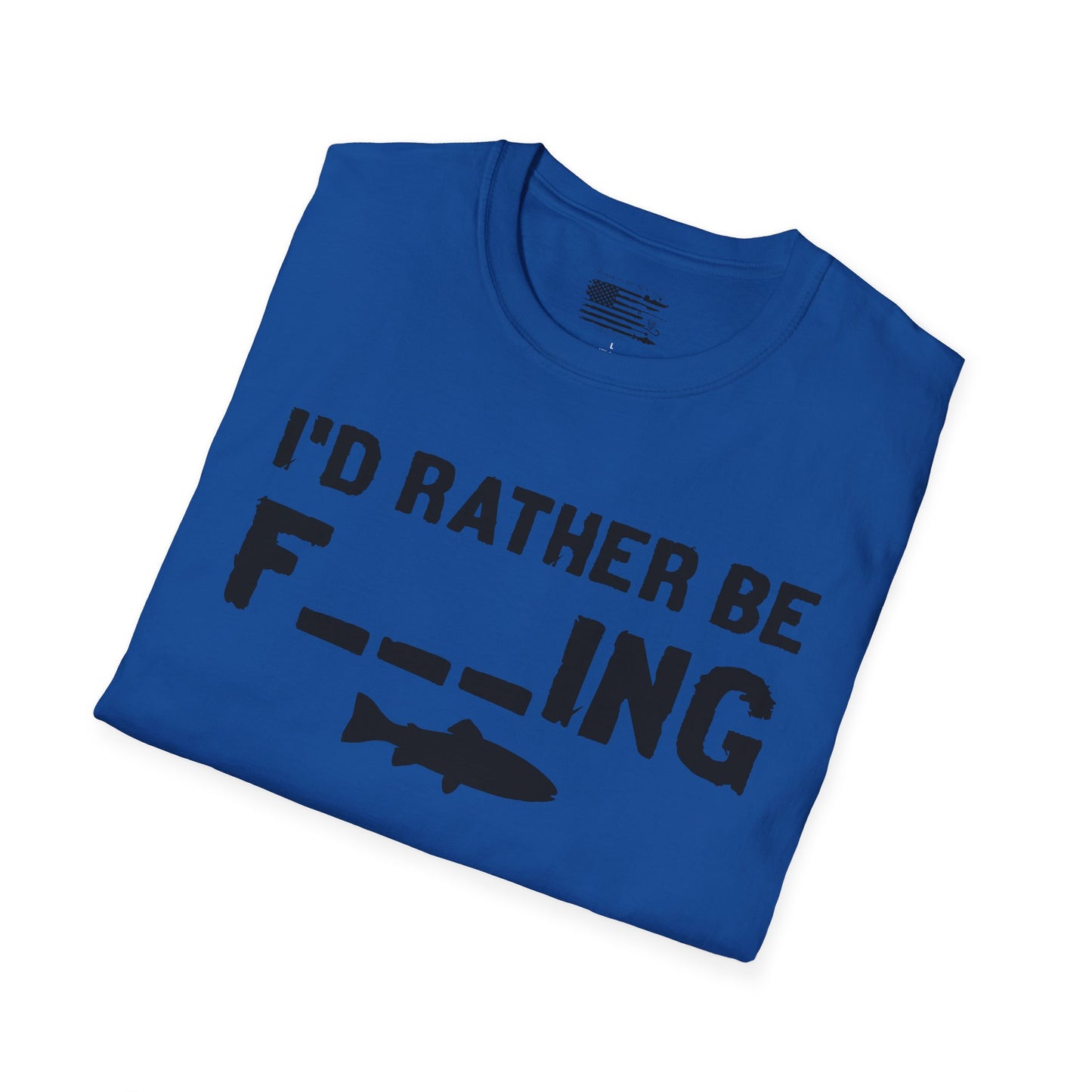 I'd Rather Be Fishing Unisex Softstyle T-Shirt - Perfect for Fishing Enthusiasts