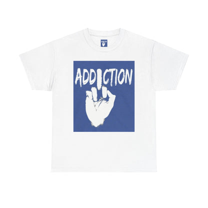 Unisex Heavy Cotton Tee - 'Addiction' Graphic Tee for Comfort & Style