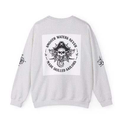 Nautical-Inspired Unisex Crewneck Sweatshirt - 'Smooth Waters Never Made Skilled Sailors'