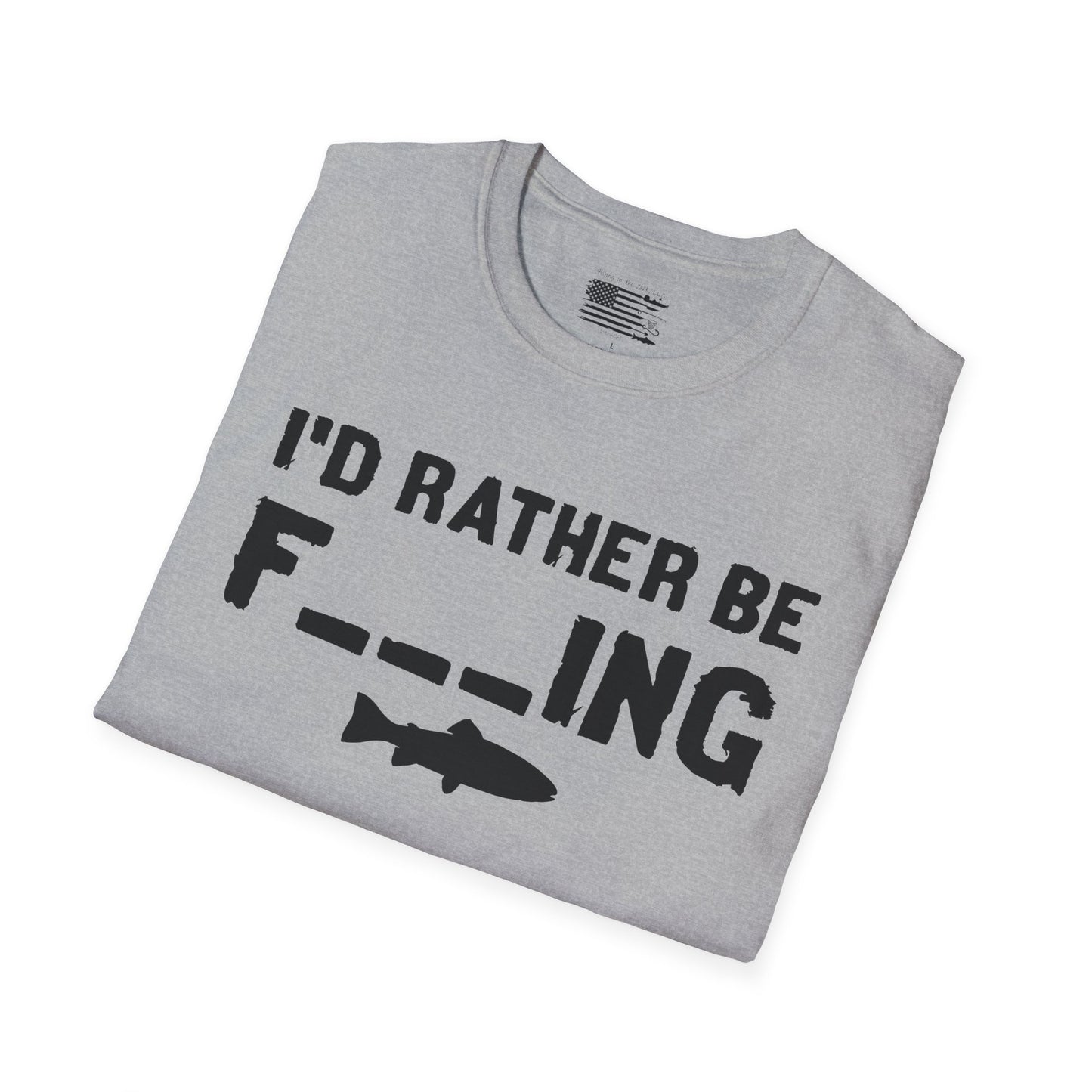 I'd Rather Be Fishing Unisex Softstyle T-Shirt - Perfect for Fishing Enthusiasts