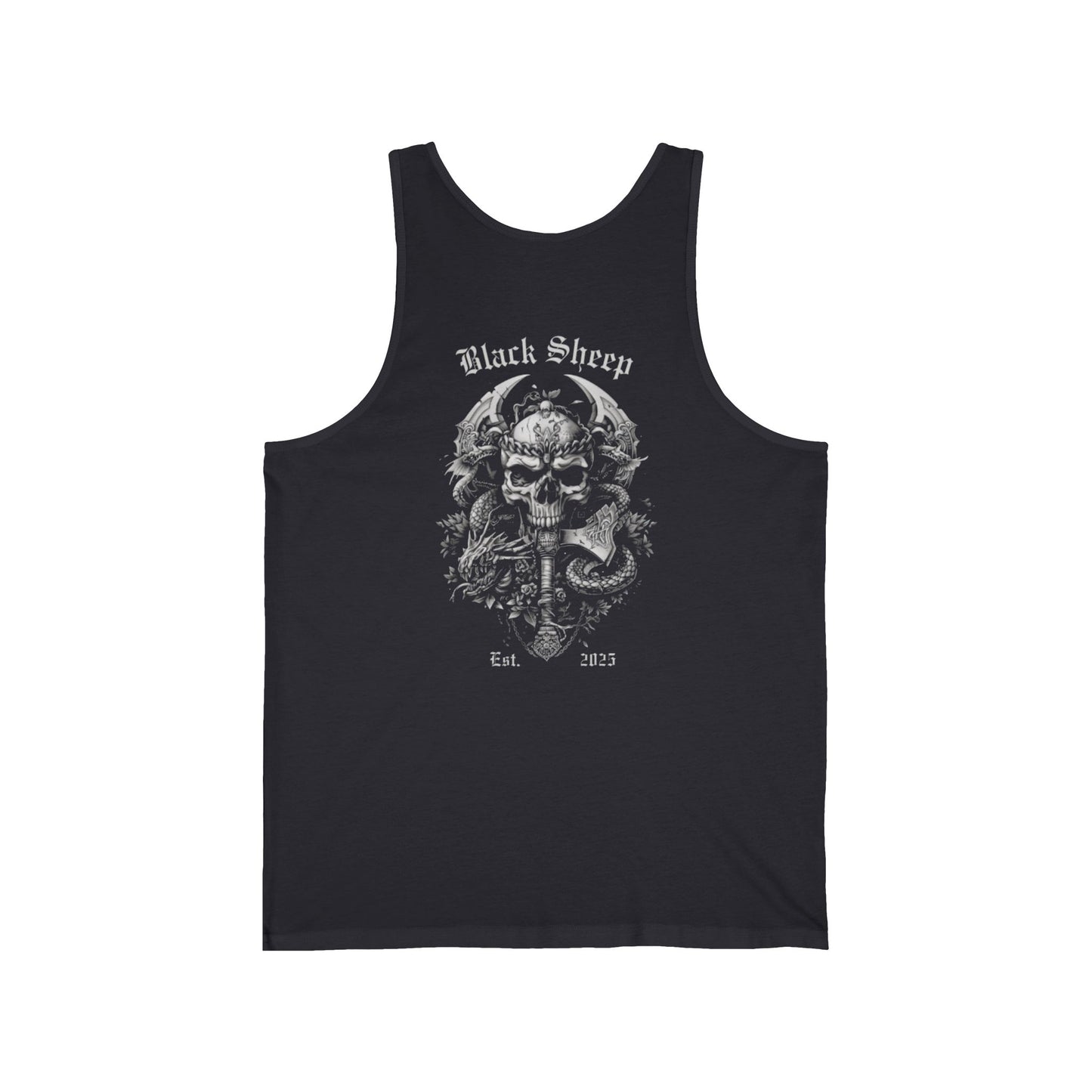 Unisex Jersey Tank - 'Black Sheep' Graphic Tank Top for Bold Individuality