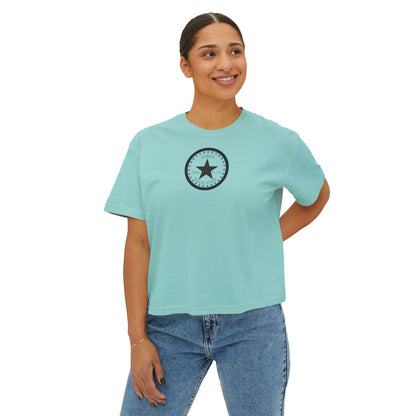 Casual Women's Boxy Tee with Star Design