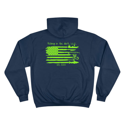 Fishing in the Dark Champion Hoodie - Perfect for Outdoor Enthusiasts