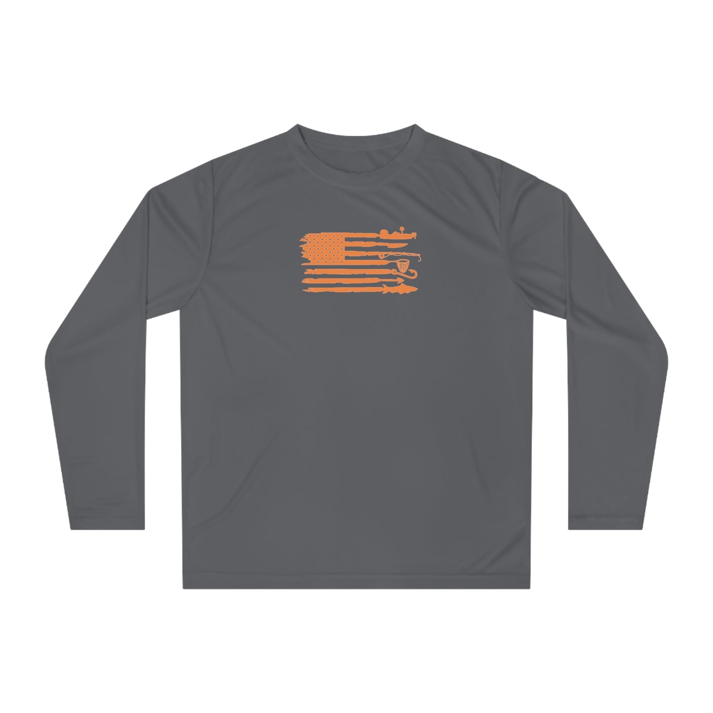 Weekend Hooker Unisex Performance Long Sleeve Shirt - Fishing Apparel with American Flag Design